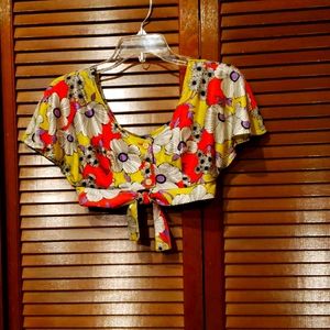 Hawaiian flowered skirt set